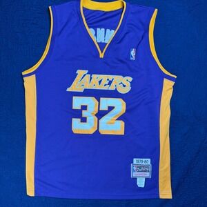 Mitchell Ness Los Angeles Lakers Magic Johnson 32 Classics Jersey SZ 52 Stitched